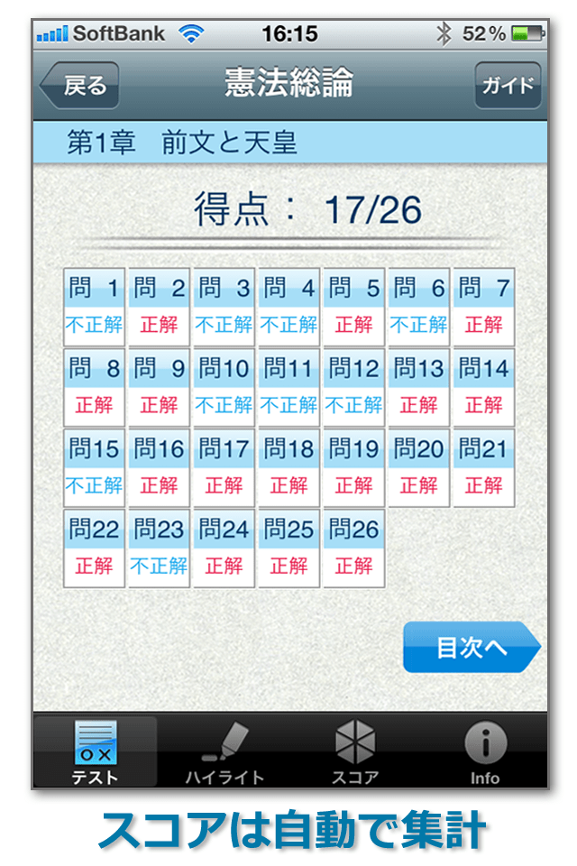 １問１答大卒公務員の過去問　憲法スクリーンショット