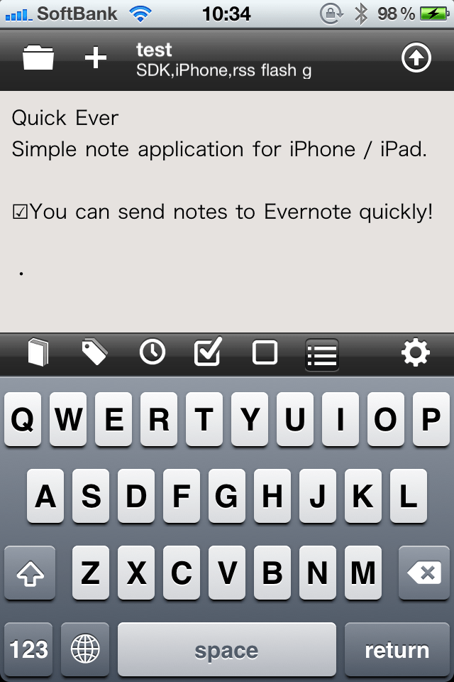 Quick Ever (for Evernote)スクリーンショット