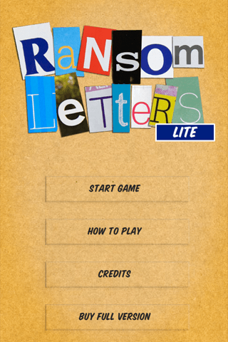 Ransom Letters Word Game Liteスクリーンショット