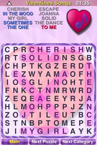 Valentine Word Searchスクリーンショット