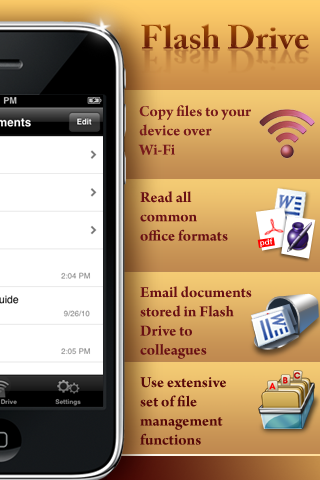 Flash Drive (View/save with drag and drop/email documents)スクリーンショット