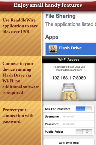 Flash Drive (View/save with drag and drop/email documents)スクリーンショット