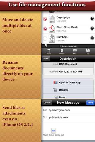 Flash Drive (View/save with drag and drop/email documents)スクリーンショット