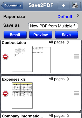 Save2PDF for iPhoneスクリーンショット