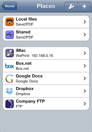 Save2PDF for iPhoneスクリーンショット