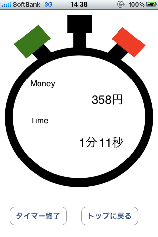 ミーティングタイマースクリーンショット