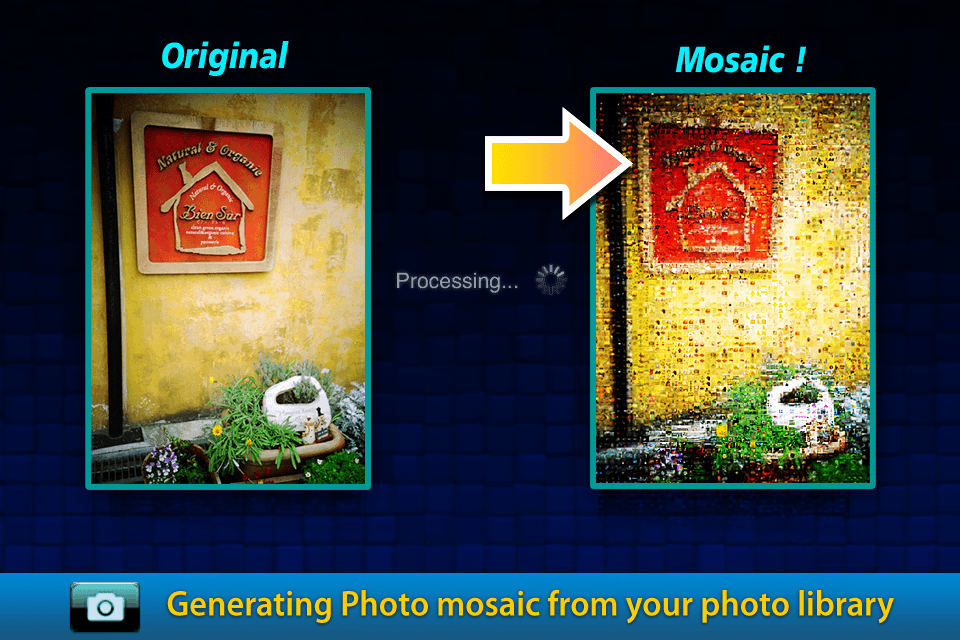 Mosaic Photo – Facebook & Flickrスクリーンショット