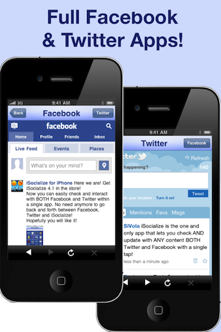 iSocialize for Facebook, Google+, Twitter, Textスクリーンショット