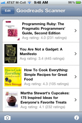 Goodreads Scannerスクリーンショット